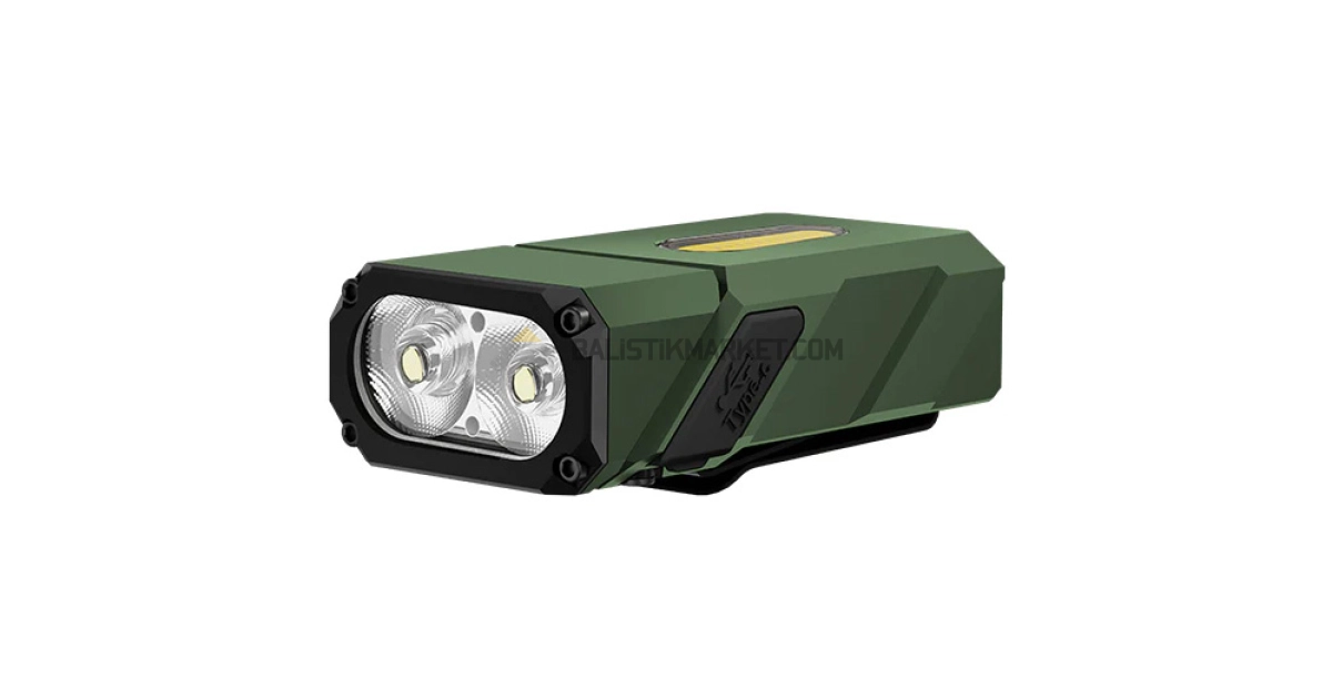 Klarus E8 Triple-Light 1000 Lümen El Feneri (Yeşil)