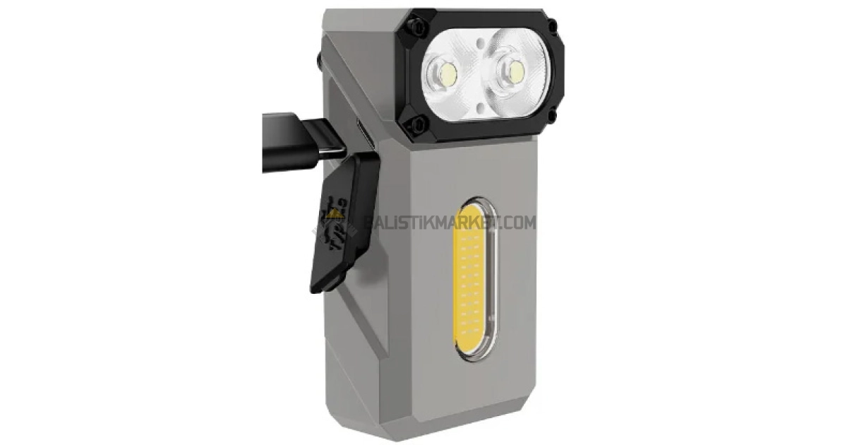 Klarus E8 Triple-Light 1000 Lümen El Feneri (Gri)