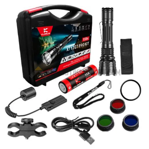 Klarus Long Throw XT12GT Pro 1600 Lümen El ve Tüfek Feneri