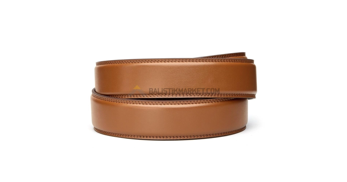 Kore 1.5'' Deri XL EDC Silah Kemeri (Açık Kahverengi)