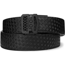 Kore 1.5" Deri X10 Hasır Silah Kemeri (Siyah)