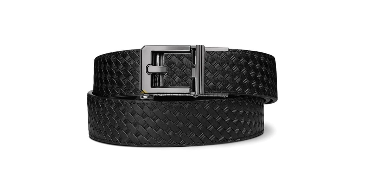 Kore 1.5" Deri X3 Hasır Silah Kemeri (Siyah)