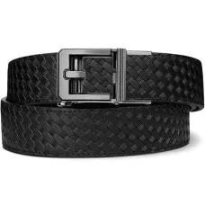 Kore 1.5" Deri X3 Hasır Silah Kemeri (Siyah)