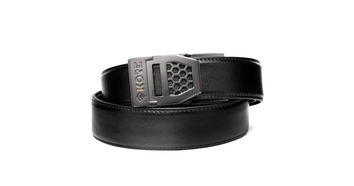 Kore 1.5'' Deri X6 Gunmetal Silah Kemeri (Siyah)