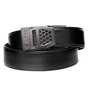 Kore 1.5'' Deri X6 XL Gunmetal Silah Kemeri (Siyah)