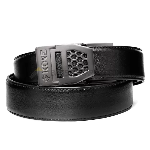 Kore 1.5'' Deri X6 XL Gunmetal Silah Kemeri (Siyah)