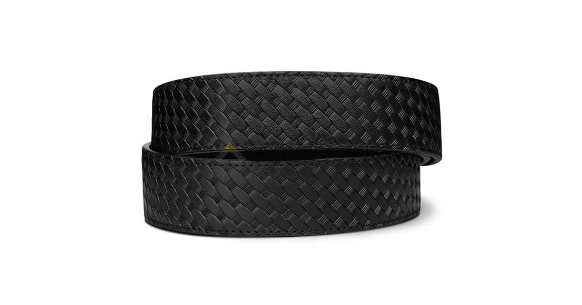 Kore 1.5" Deri X6G Hasır Silah Kemeri (Siyah)