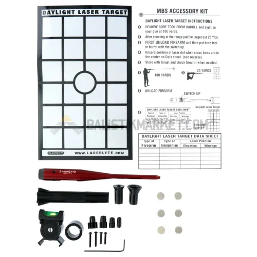 LaserLyte Universal Bore Sight Deluxe Kit Tüfek Dürbünü Sıfırlama Lazeri