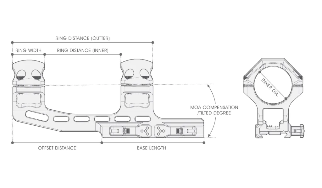 Leapers UTG Accu-Sync QR 30mm 20 MOA Tek Parça Tüfek Dürbün Ayağı