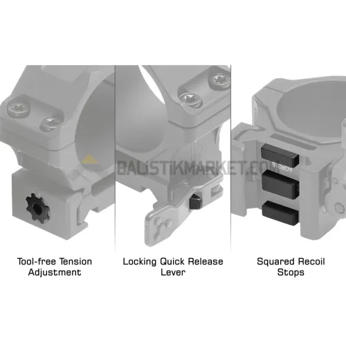 Leapers UTG Accu-Sync QR 30mm Tüfek Dürbün Ayağı (Low)