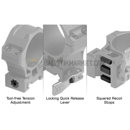 Leapers UTG Accu-Sync QR 34mm Tüfek Dürbün Ayağı (Medium)