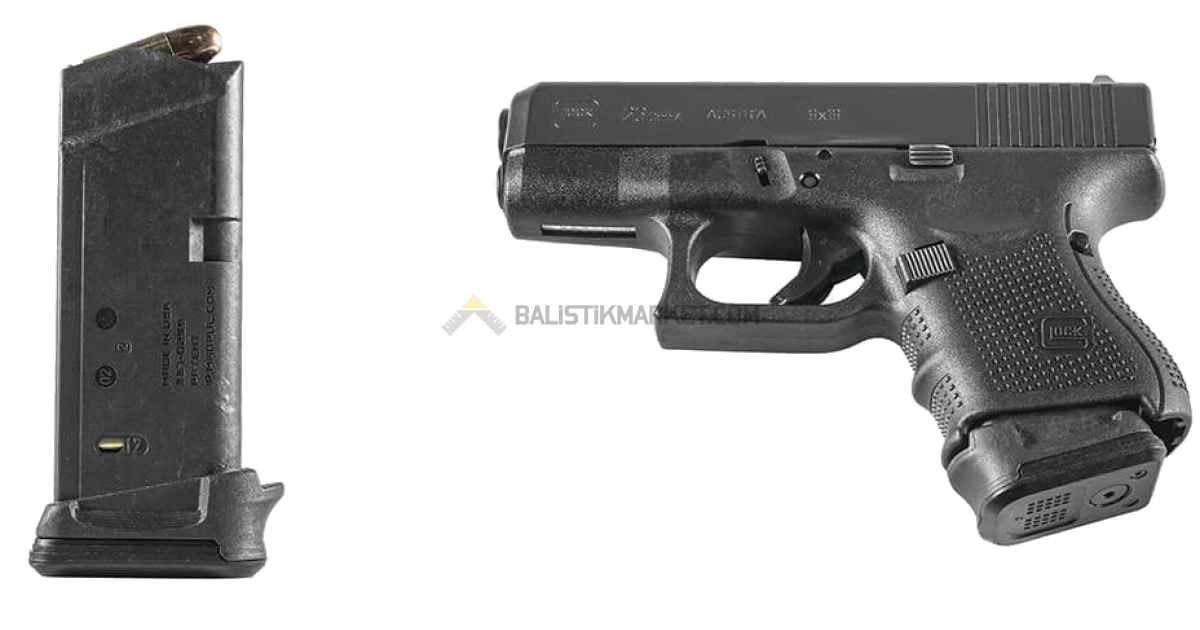 Magpul PMAG 12 GL9 Glock 26, 12 Kapasiteli Şarjör