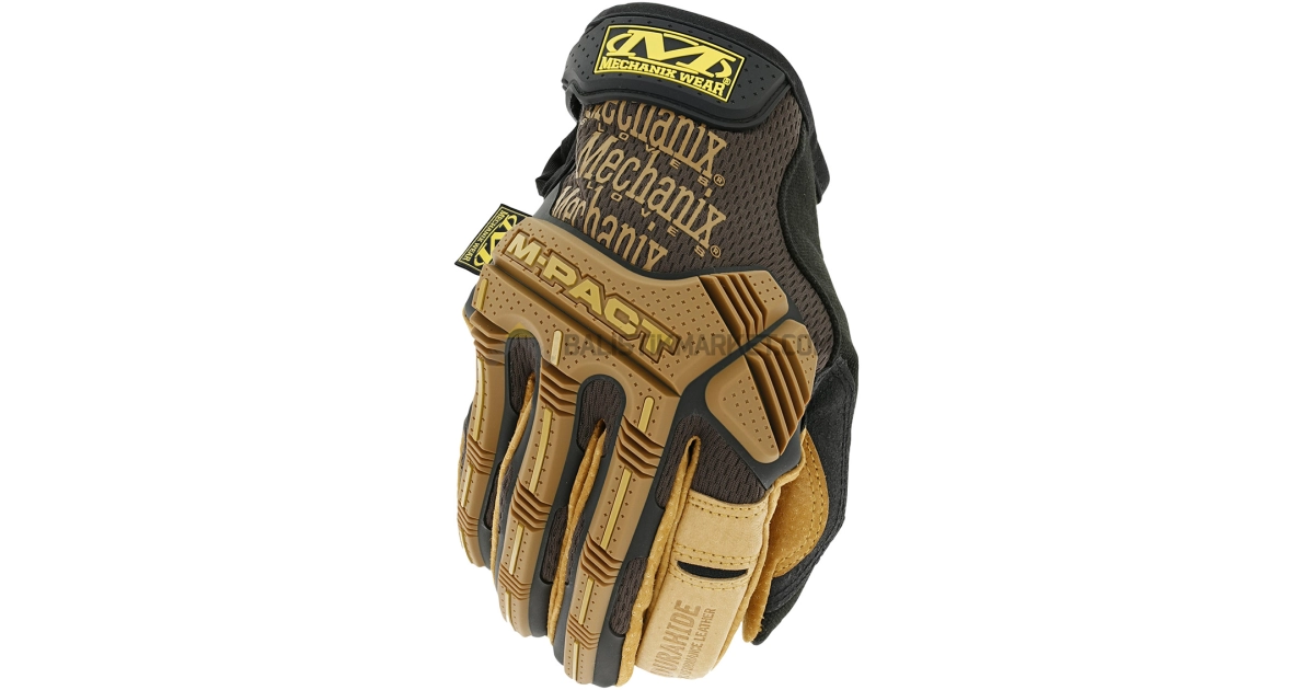 Mechanix Wear Leather M-Pact Deri Eldiven (Kahverengi)