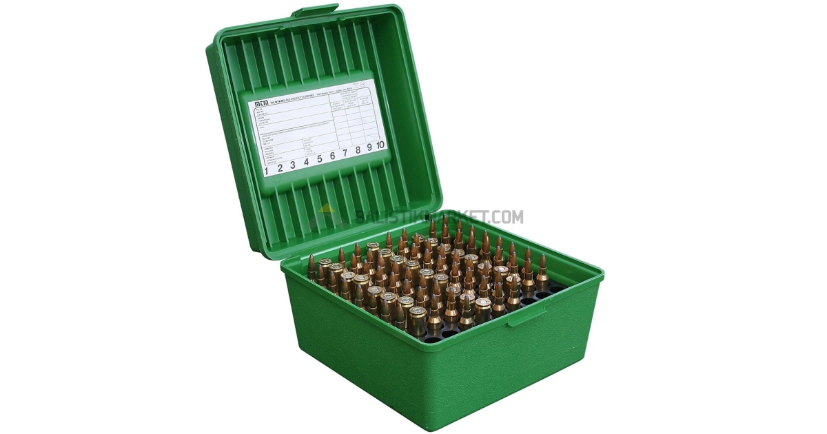 MTM Case-Gard R-100 Deluxe, 100 Kapasiteli Fişek Kutusu (Yeşil)