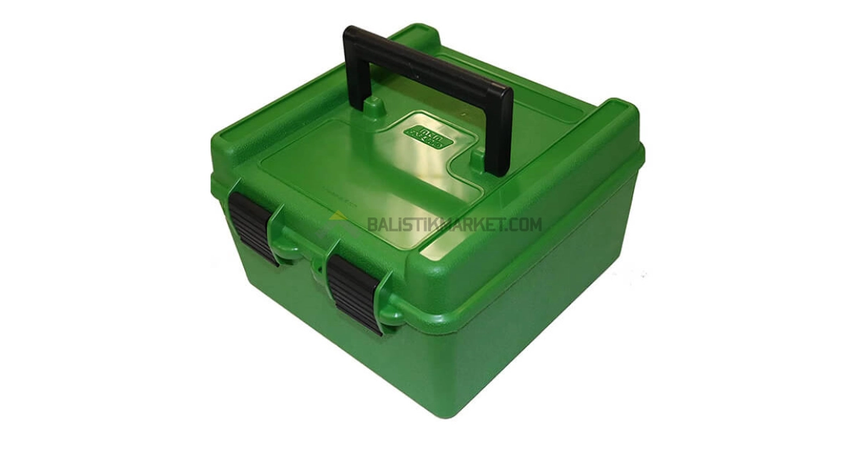 MTM Case-Gard R-100 Deluxe, 100 Kapasiteli Fişek Kutusu (Yeşil)