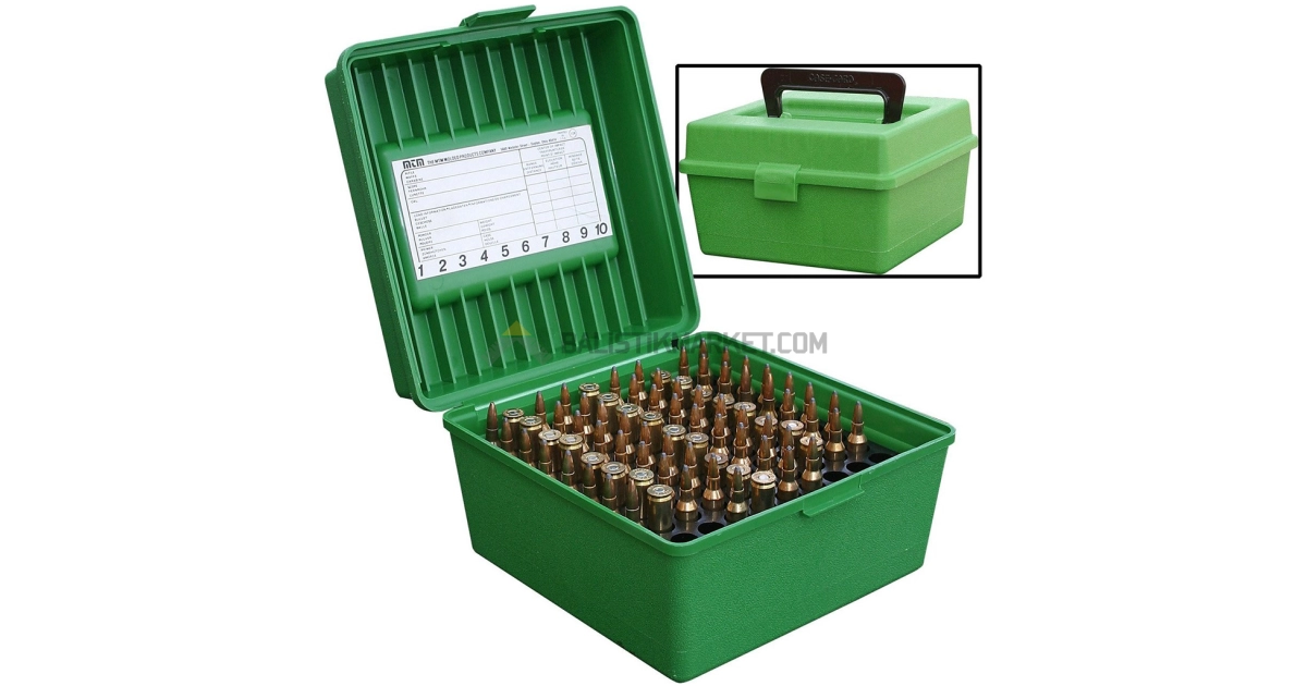 MTM Case-Gard R-100 Deluxe, 100 Kapasiteli Fişek Kutusu (Yeşil)