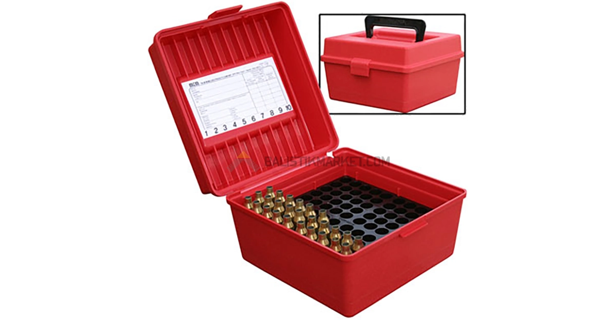 MTM Case-Gard R-100 Deluxe, 100 Kapasiteli Fişek Kutusu (Kırmızı)