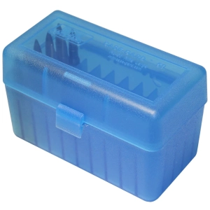 MTM Case-Gard R-50 RLLD, 50 Kapasiteli Fişek Kutusu (Saydam Mavi)