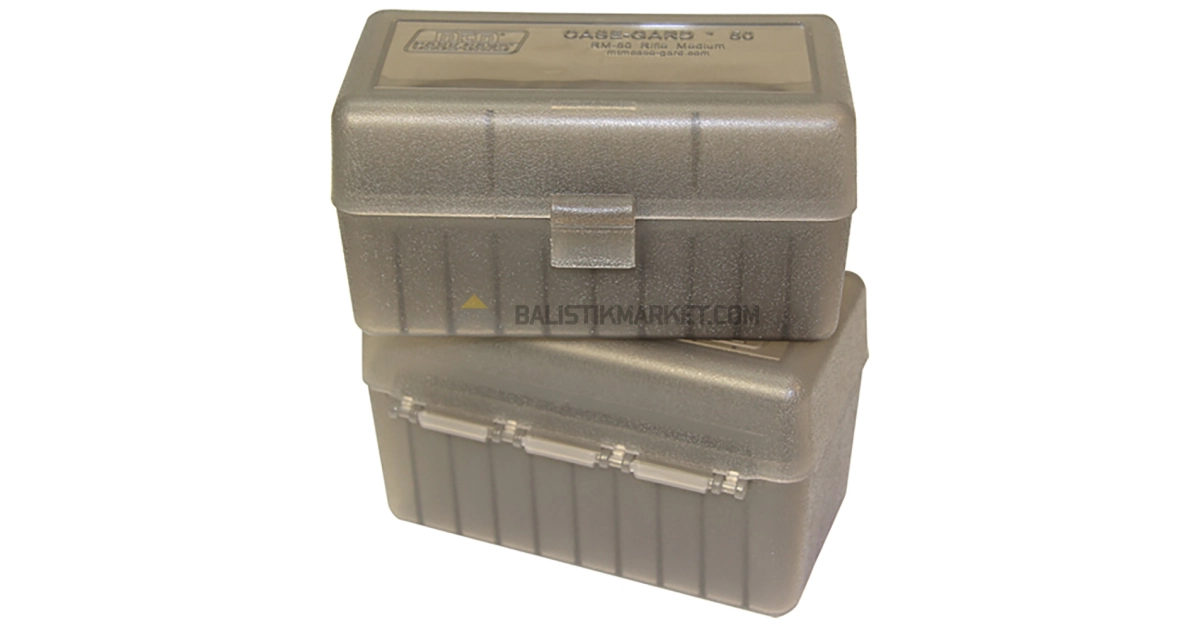 MTM Case-Gard R-50 RM, 50 Kapasiteli Fişek Kutusu (Clear Smoke)