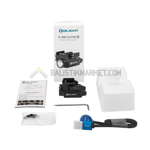 Olight PL-Mini 2 Valkyrie Şarjlı 600 Lümen Taktik Tabanca Feneri (Siyah)