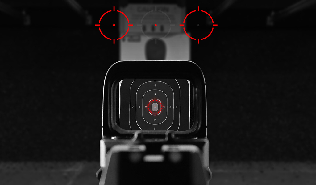 Osight S Enclosed Multi-Reticle Red Dot (2 MOA & 32 MOA Circle)