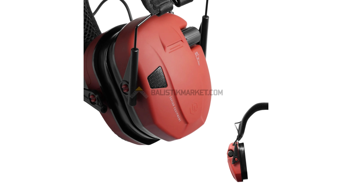 Savior Equipment Apollo Elektronik Atış Kulaklığı (Kırmızı)