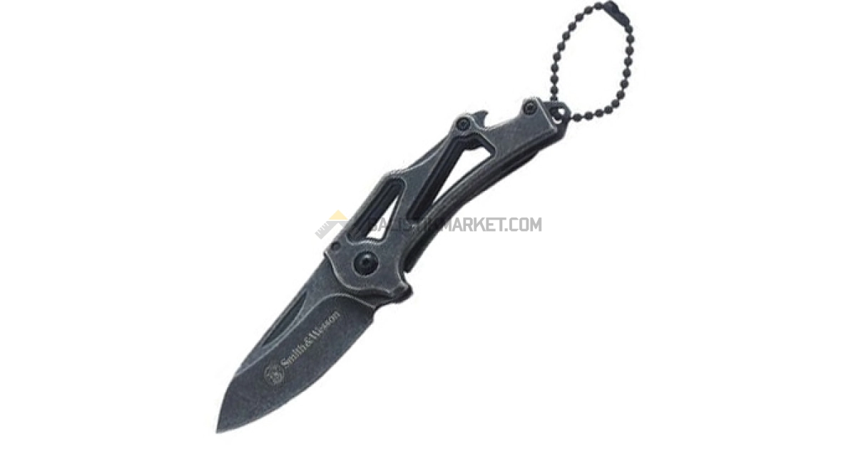 Smith & Wesson Stonewash Drop Point Frame Lock Anahtarlık Çakı