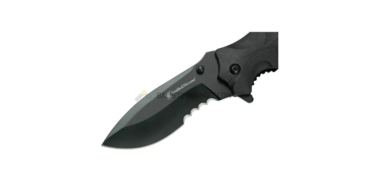 Smith & Wesson Black Ops Recurve Serrated Çakı