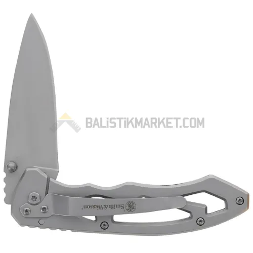 Smith & Wesson Drop Point Silver Skeletonized Çakı