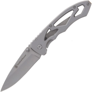 Smith & Wesson Drop Point Silver Skeletonized Çakı
