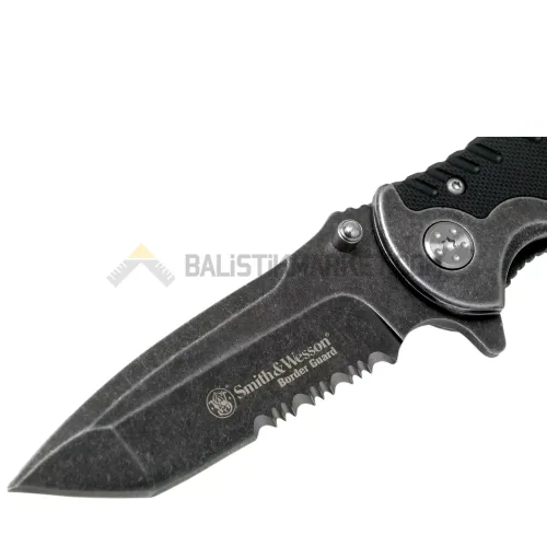 Smith & Wesson Border Guard Liner Lock Serrated Tanto Çakı