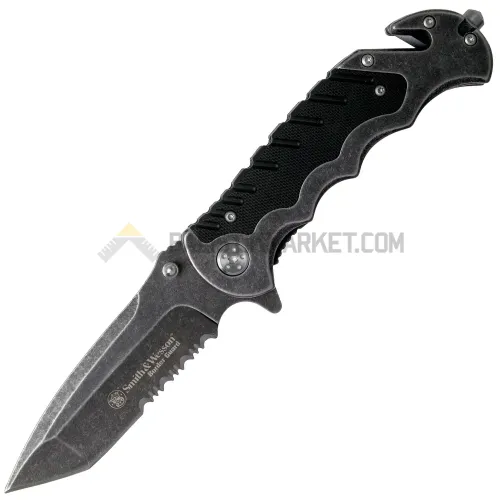 Smith & Wesson Border Guard Liner Lock Serrated Tanto Çakı