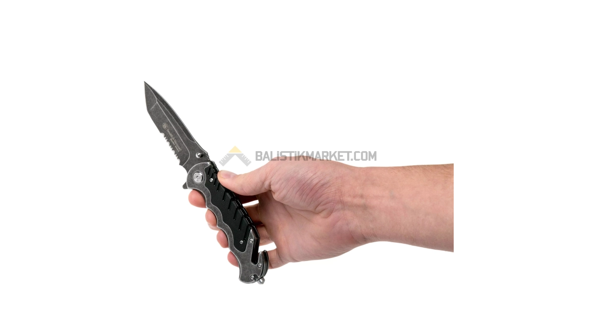 Smith & Wesson Border Guard Liner Lock Serrated Tanto Çakı
