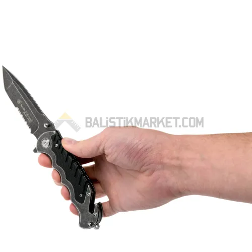 Smith & Wesson Border Guard Liner Lock Serrated Tanto Çakı