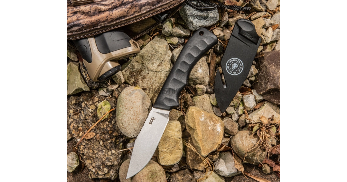 SOG Ace-Stonewash Siyah Kılıflı Çakı