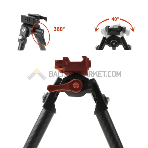 Tacband BPW Carbon Fiber Swivel Picatinny Bipod Çatal Ayak 8-11''