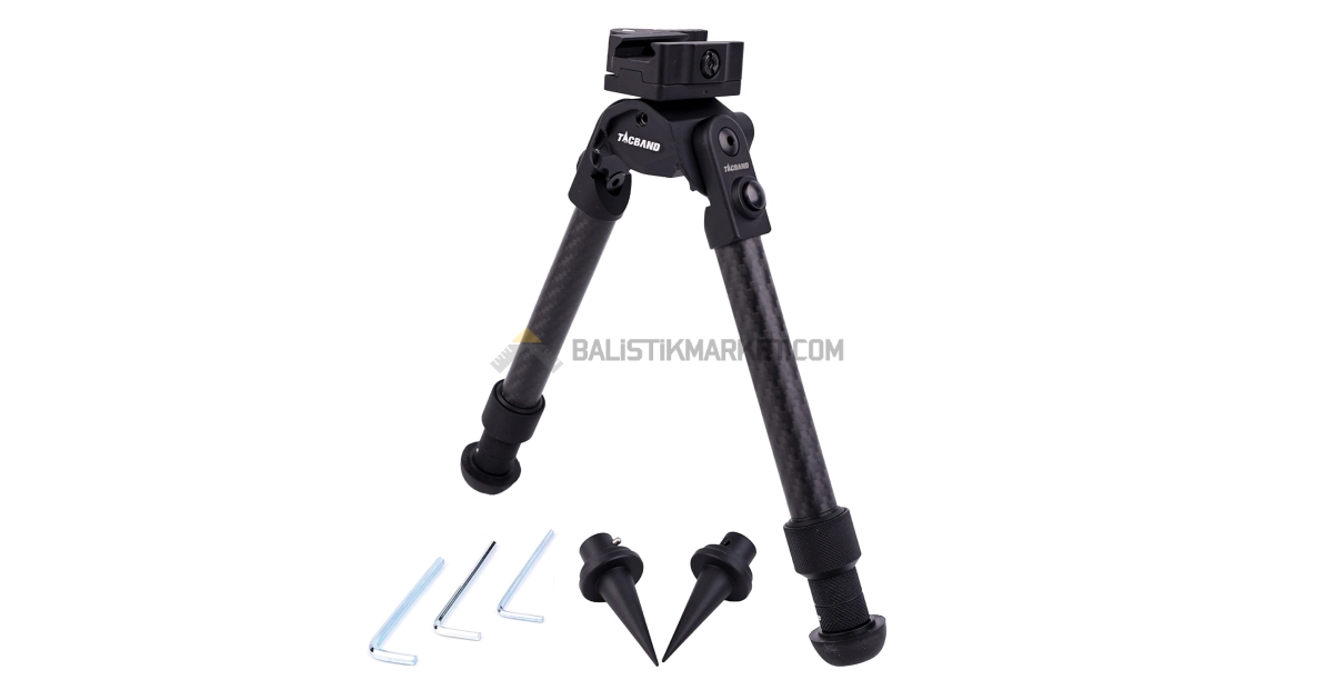Tacband BPW Carbon Fiber Swivel Picatinny Bipod Çatal Ayak 8-11''
