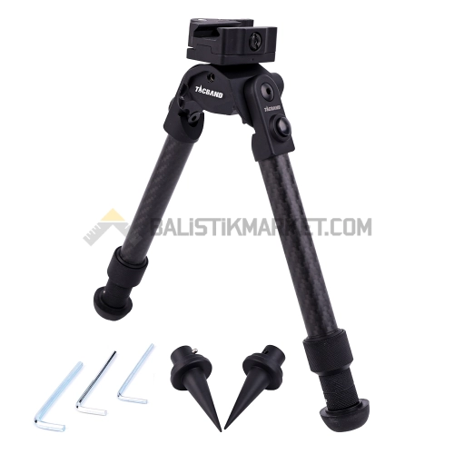 Tacband BPW Carbon Fiber Swivel Picatinny Bipod Çatal Ayak 8-11''