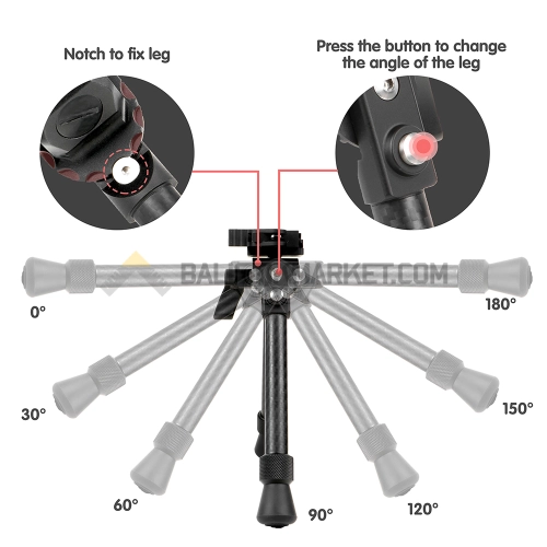 Tacband BPW Carbon Fiber Swivel Picatinny Bipod Çatal Ayak 8-11''