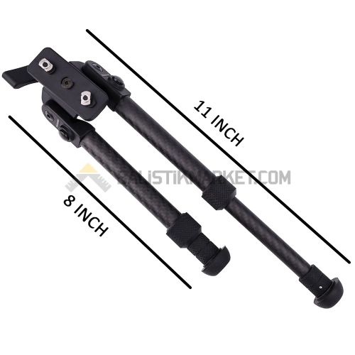 Tacband BPW Carbon Fiber Swivel Picatinny Bipod Çatal Ayak 8-11''