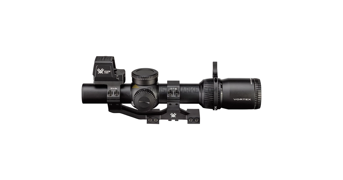 Vortex Venom 1-6x24 SFP AR-BDC3 (MOA) Tüfek Dürbünü + Venom 3 MOA Red Dot + Sport Mount Bundle