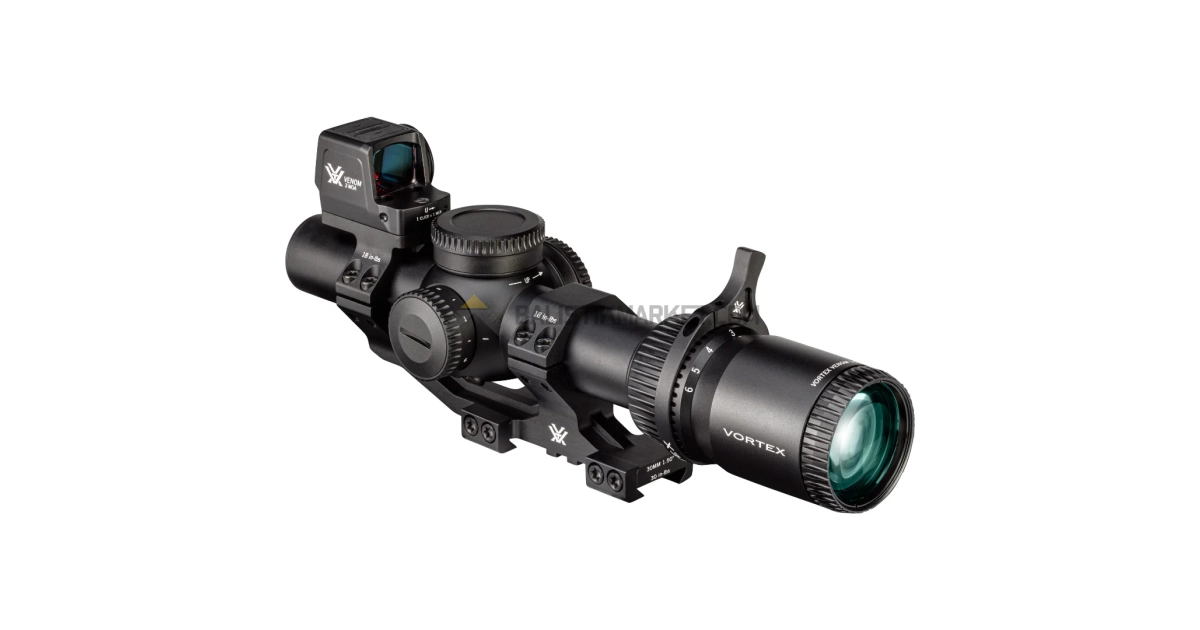 Vortex Venom 1-6x24 SFP AR-BDC3 (MOA) Tüfek Dürbünü + Venom 3 MOA Red Dot + Sport Mount Bundle