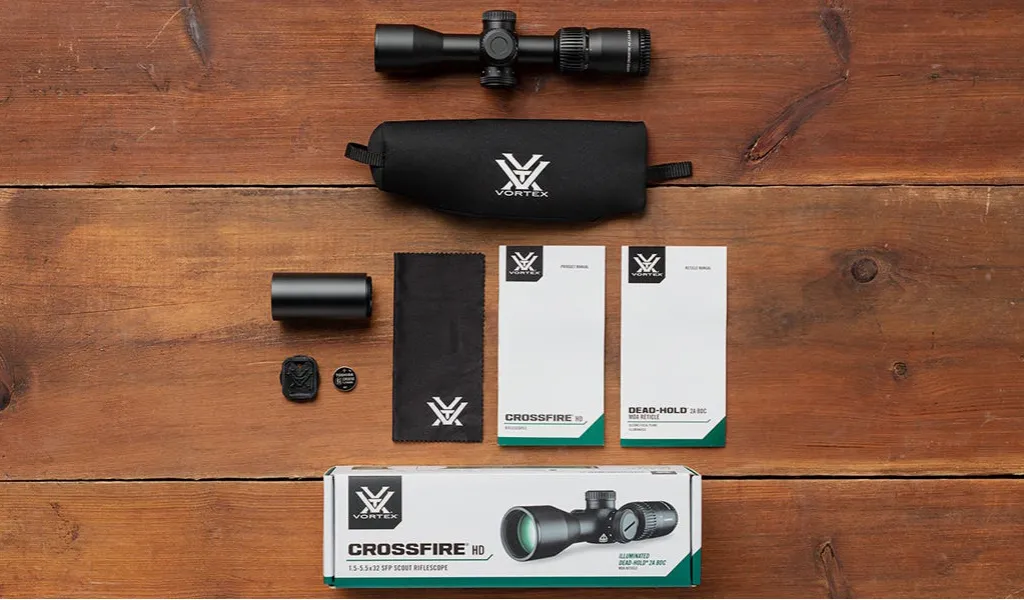 Vortex Crossfire HD 1.5-5.5x32 SFP Scout Dead-Hold 2A BDC (MOA) Tüfek Dürbünü