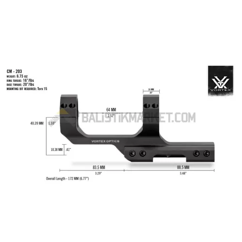 Vortex Sport Cantilever 30 mm Dürbün Ayağı