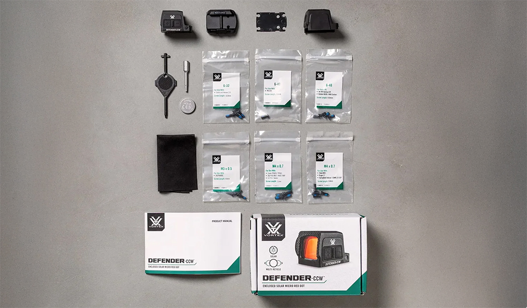 Vortex Defender-CCW Enclosed Solar Red Dot (3 MOA & 32 MOA Circle)