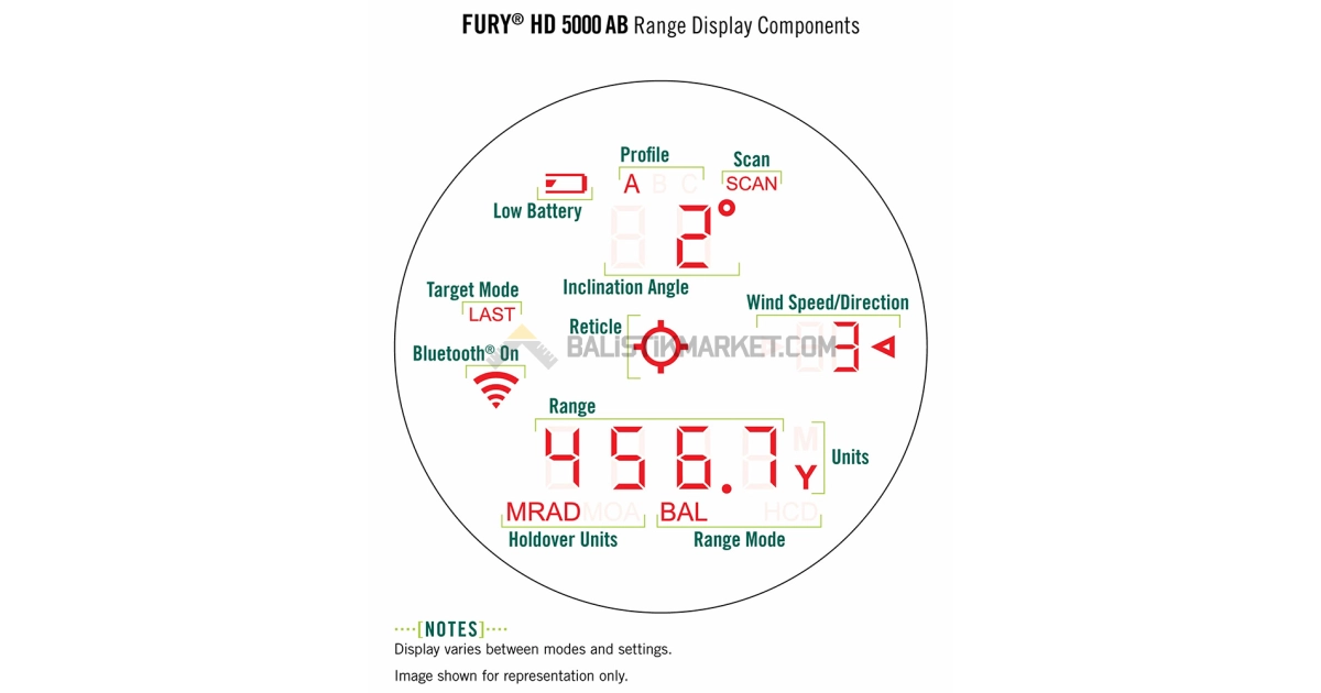 Vortex Fury HD 5000 AB 10x42 Binoküler Lazer Mesafe Ölçer
