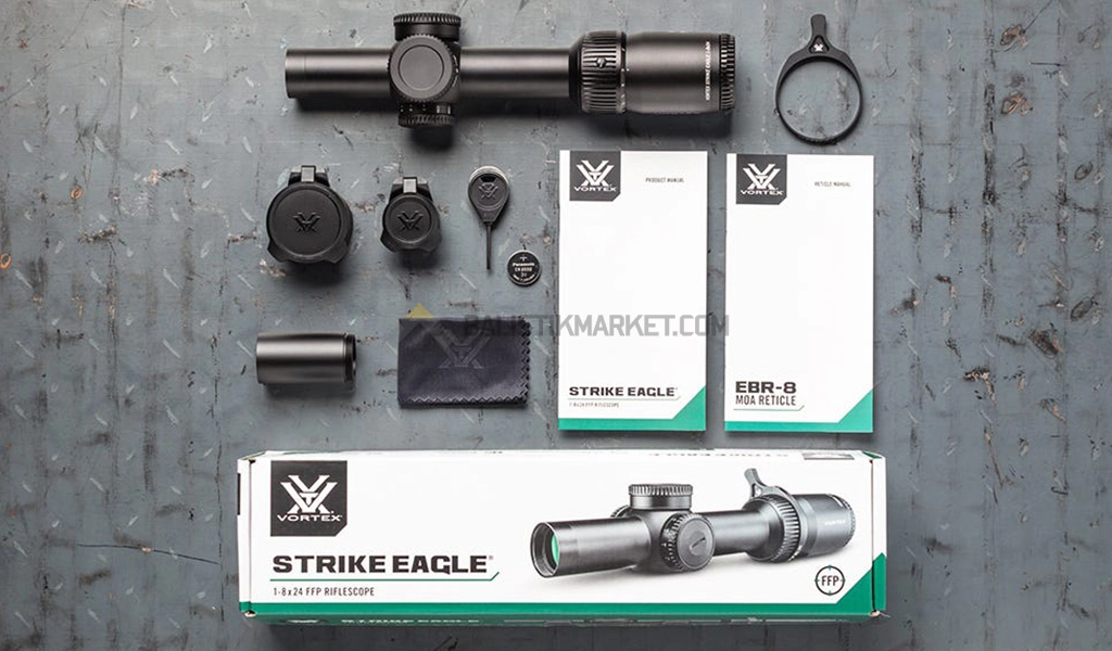 Vortex Strike Eagle 1-8x24 FFP EBR-8 (MOA) Tüfek Dürbünü