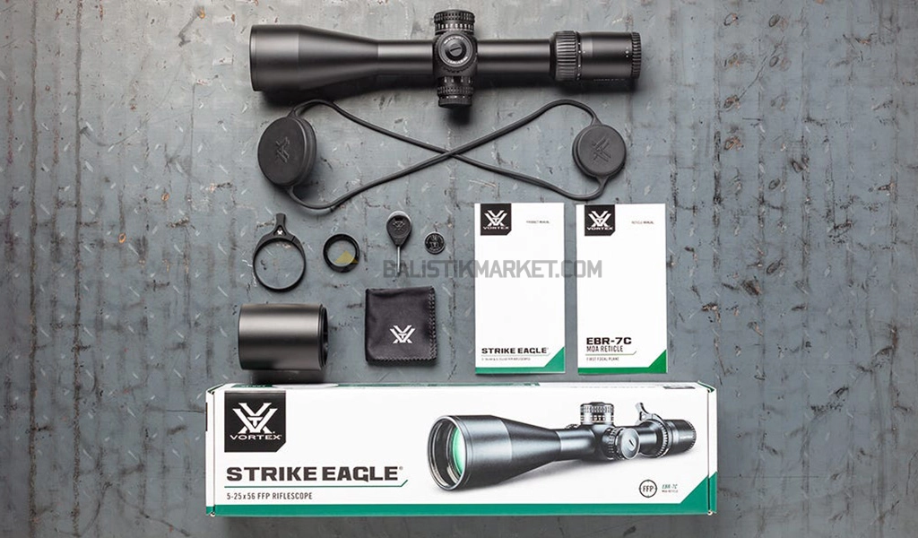 Vortex Strike Eagle 5-25x56 FFP EBR-7C (MRAD) Tüfek Dürbünü
