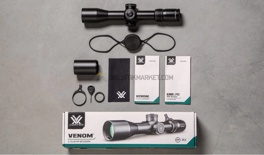 Vortex Venom 3-15x44 FFP EBR-7C (MRAD) Tüfek Dürbünü