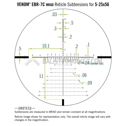 Vortex Venom 5-25x56 FFP EBR-7C (MRAD) Tüfek Dürbünü